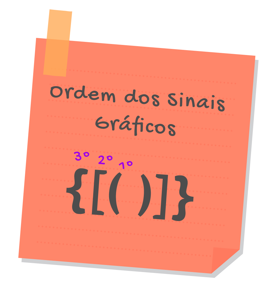 post it onde são apresentados os parênteses, colchetes e chaves