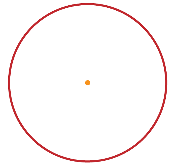 centro da circunferência