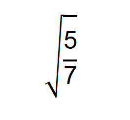 √(5/7)