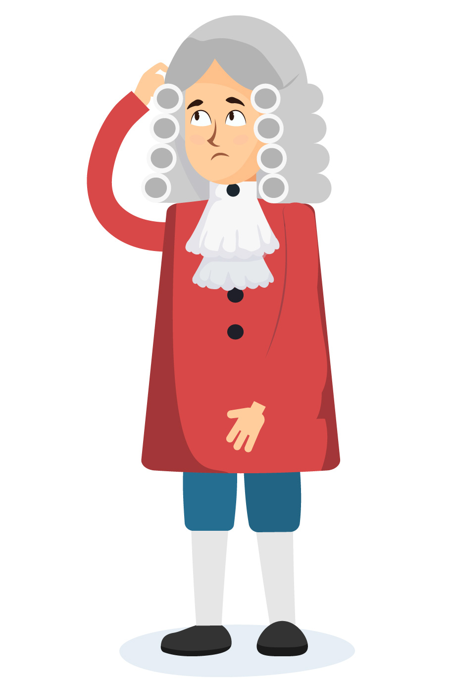 Newton pensativo