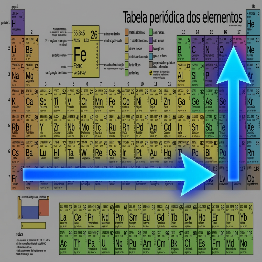Ilustração da Eletronegatividade. A eletronegatividade é a capacidade de um átomo atrair elétrons para realizar ligações químicas. Na Tabela Periódica o sentido da eletronegatividade é da esquerda para a direita e de baixo para cima.